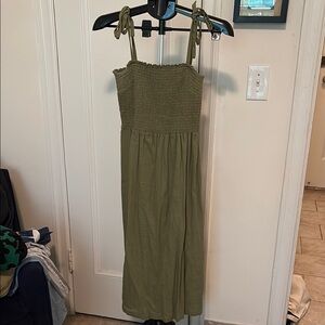 GAP Linen Blend Smocked Sundress